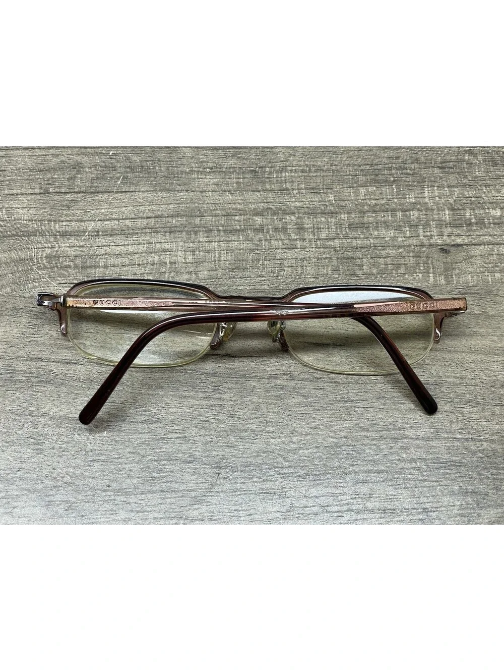 GUCCI mod GG1404 col T8K 50[]22-135 Eyeglasses Half Rim Clear Pink *Frames Only